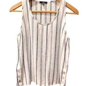 DREW LINEN Striped Sleeveless Top